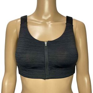 Outdoor Voices Powerhouse Night Color Away Front Zip Adjustable Sports Bra